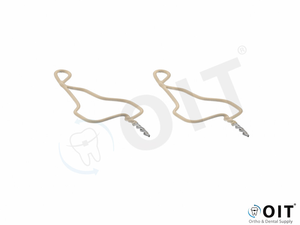 Koby tie hooks Tooth colored .014 short