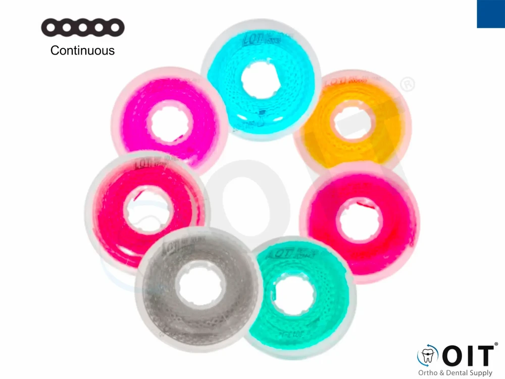 Elast. chain continuous deep sky blue