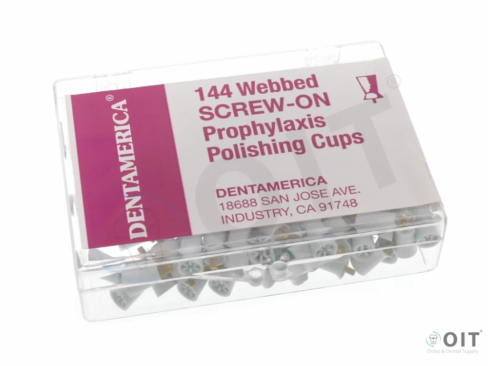 Polijstcup wit screw type Dentamerica