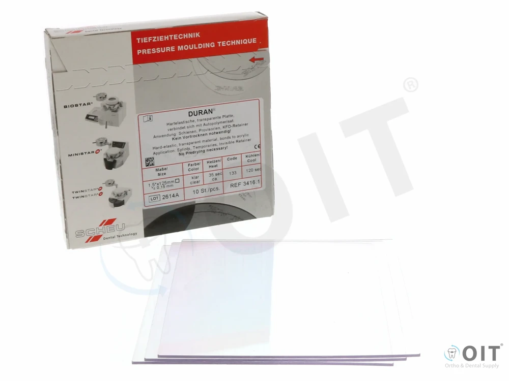 Duran Clear 125x125 mm, 1,5 mm