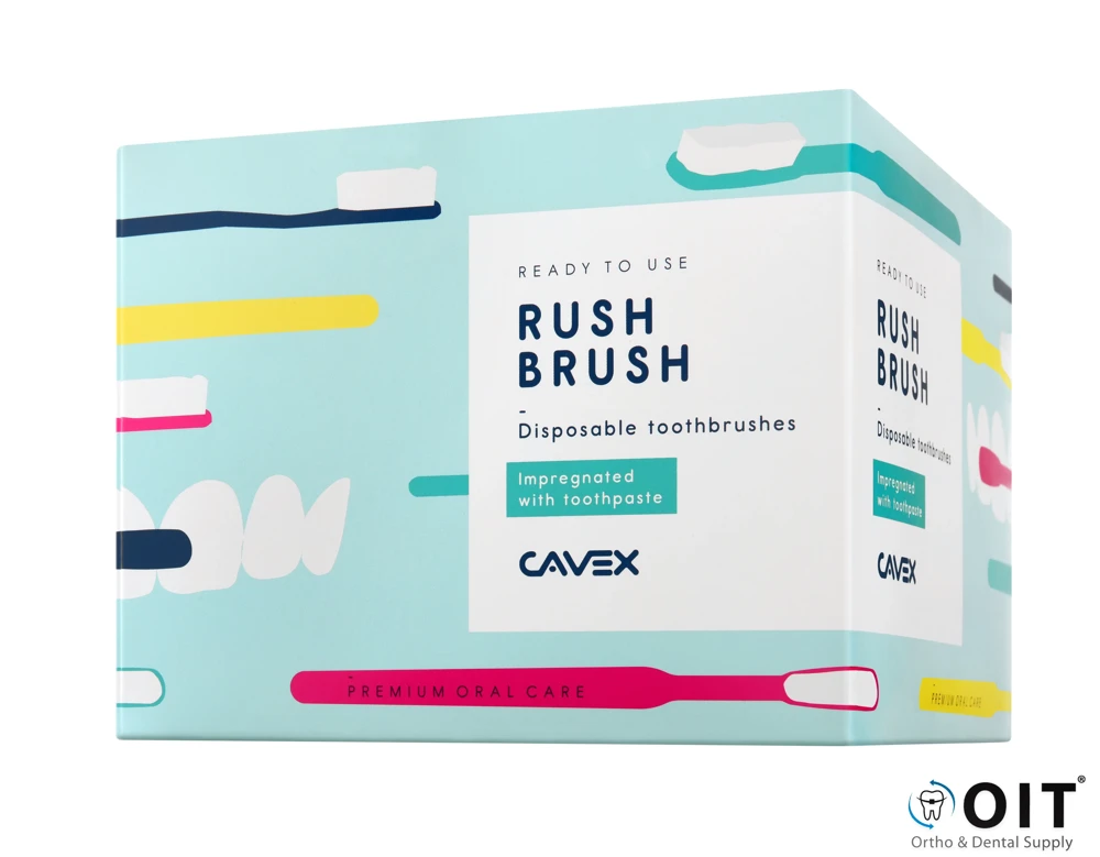 Tandenborstel wegwerp met tandpasta