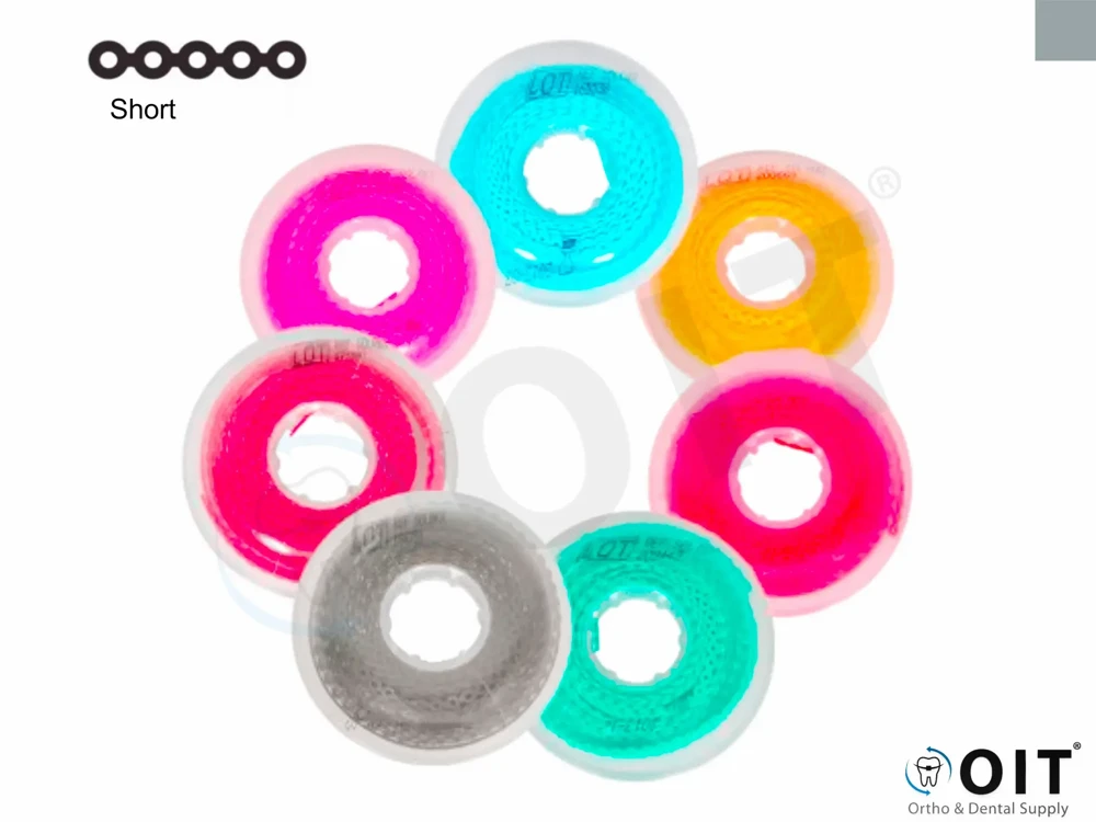 Elastomeric chain short silver