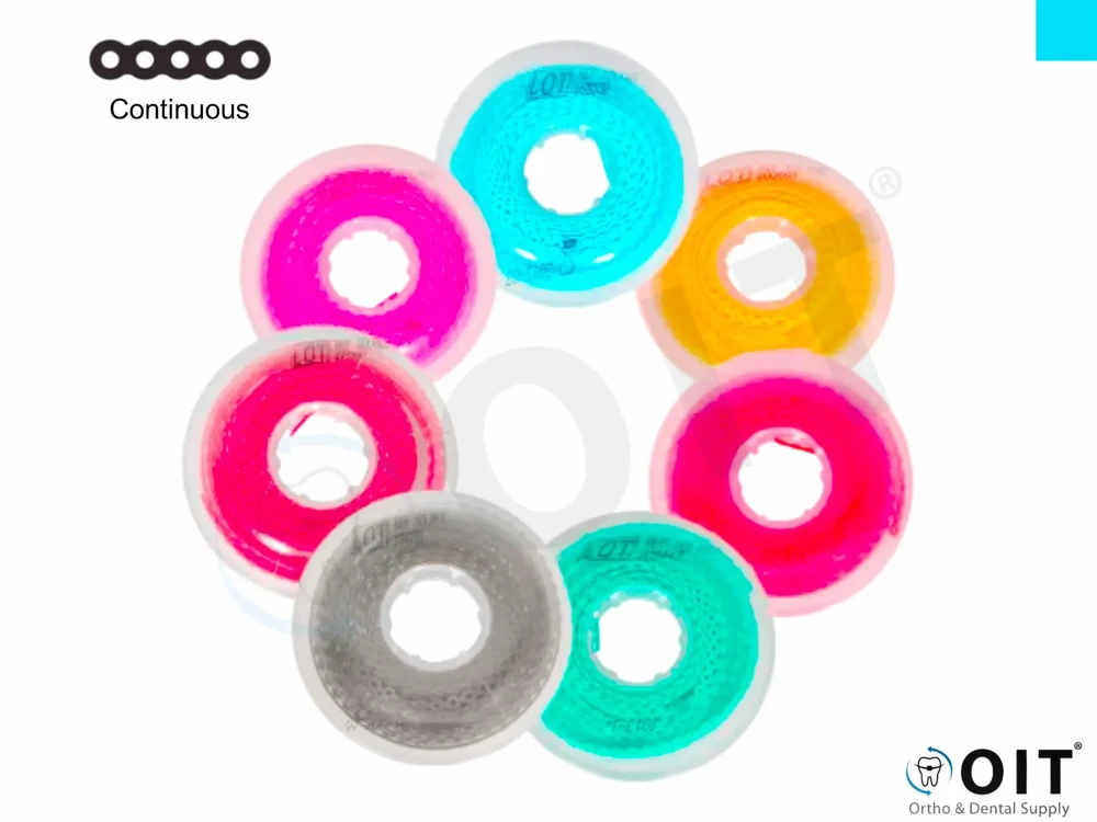 Elastomeric chain continuous lt.sky blue