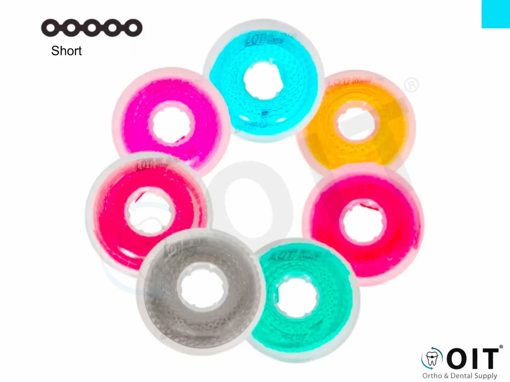 Elastomeric chain short lt.sky blue