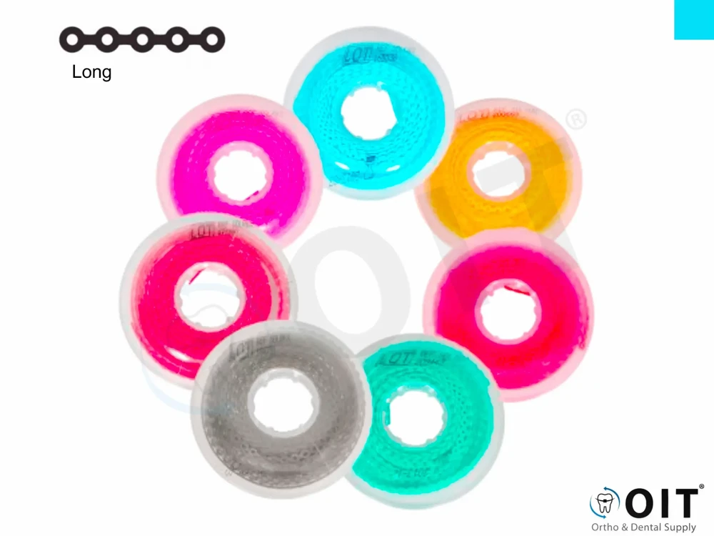 Elastomeric chain long lt.sky blue