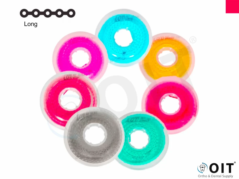 Elastomeric chain long Ruby Red