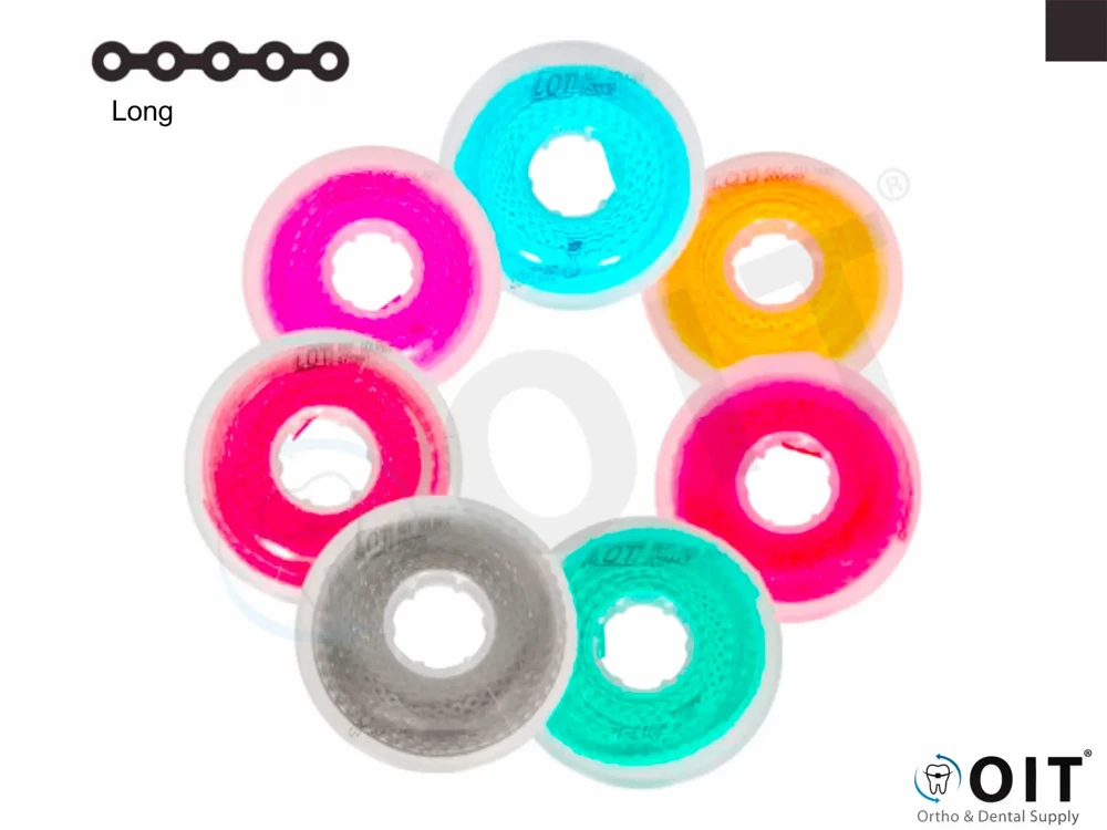 Elastomeric chain long black