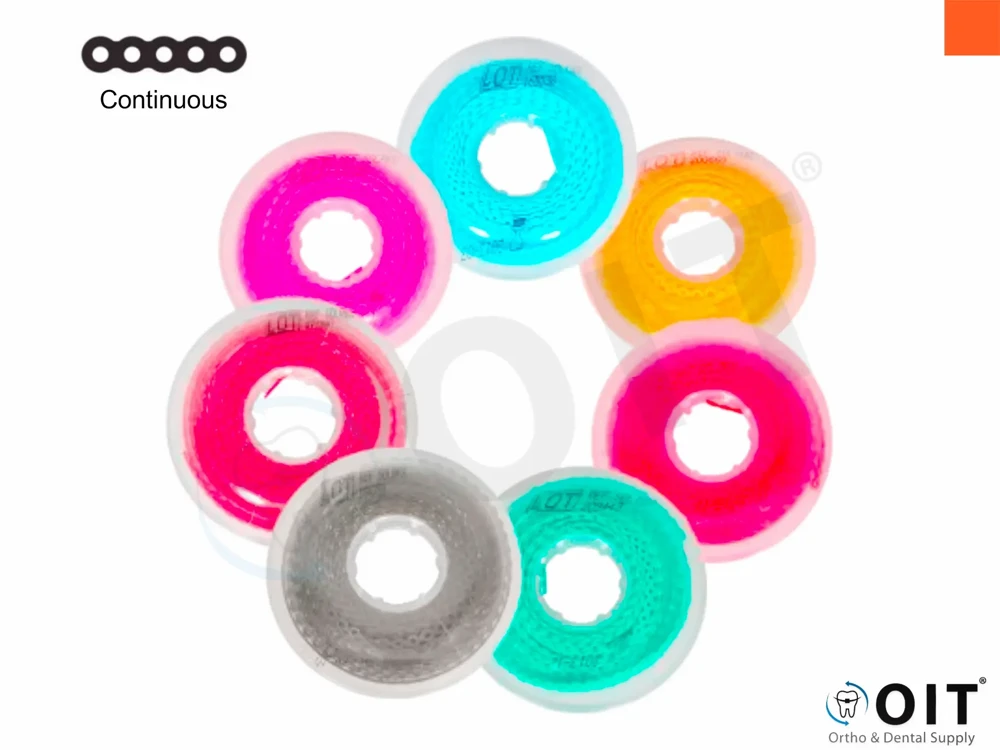 Elastomeric chain continuous orange