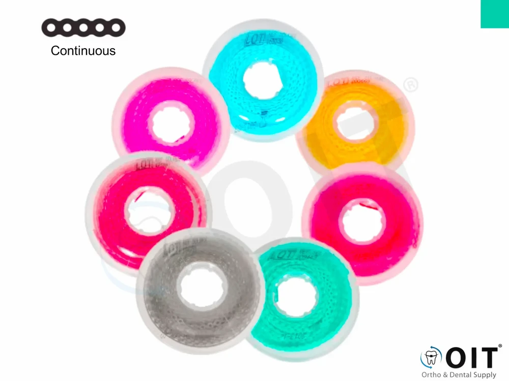 Elastomeric chain continuous turquoise