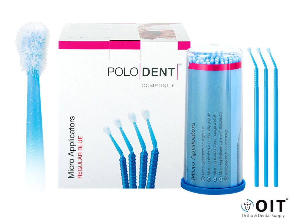 Polodent Micro Applicators Regular Blauw