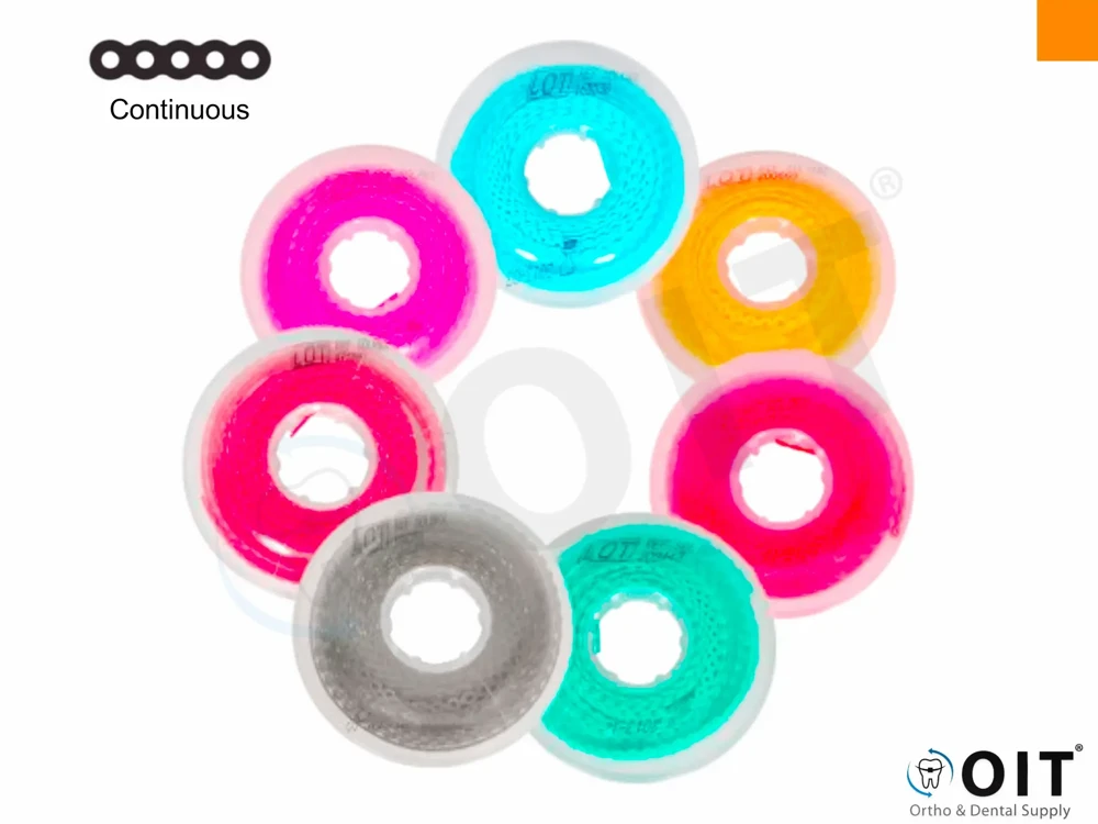 Elastom. chain continuous fluor orange