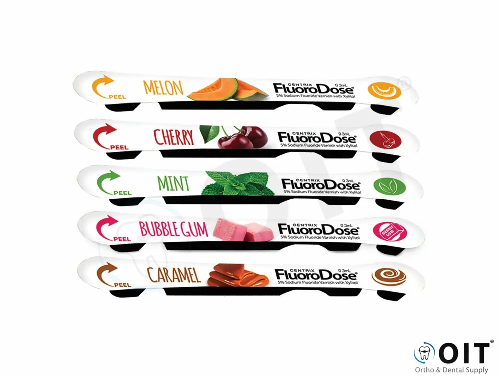 Fluordose Mint, white cavity varnish