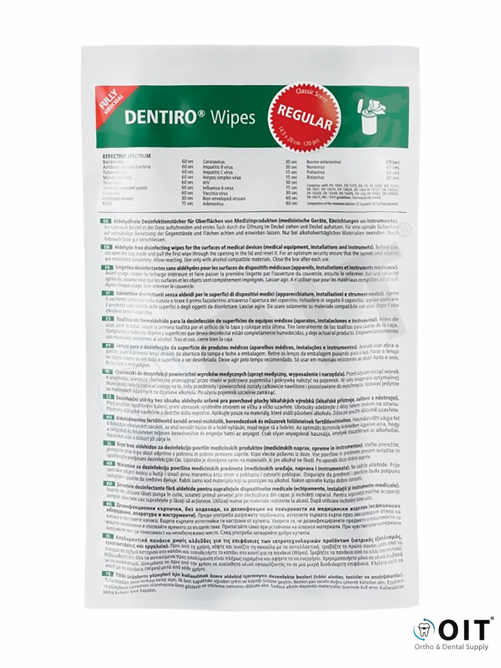 Dentiro Desinfectie Wipes alcohol doek