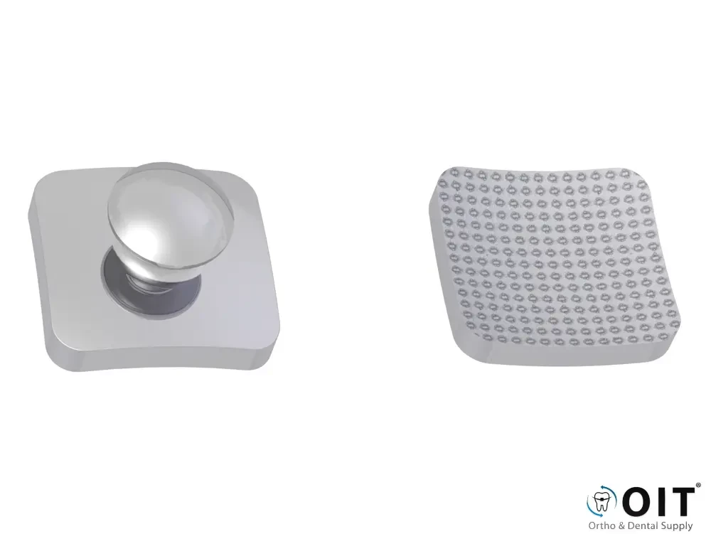 Flat Square Base Button Direct Bond