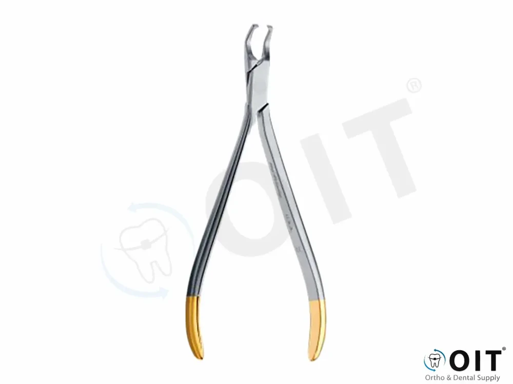 Lingual bracket removing plier