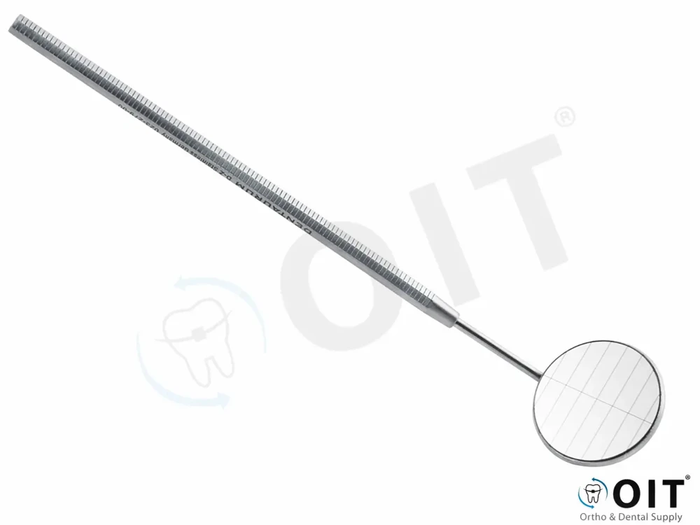 Mondspiegel met referentie lijn