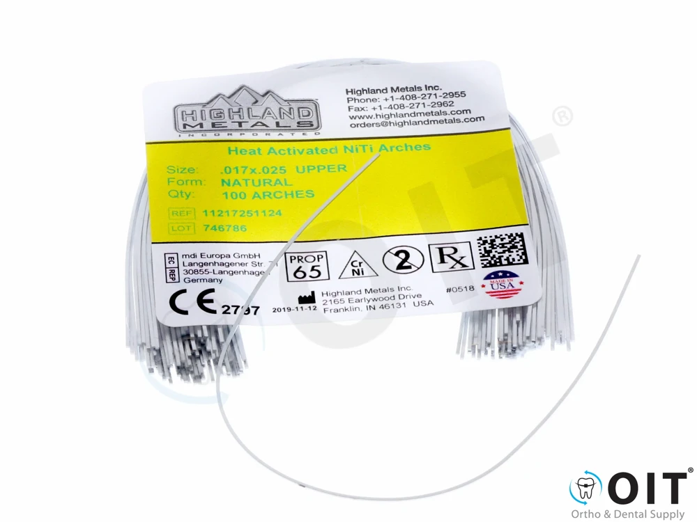 NiTi HA 17x25 Naturel Size HL Upper