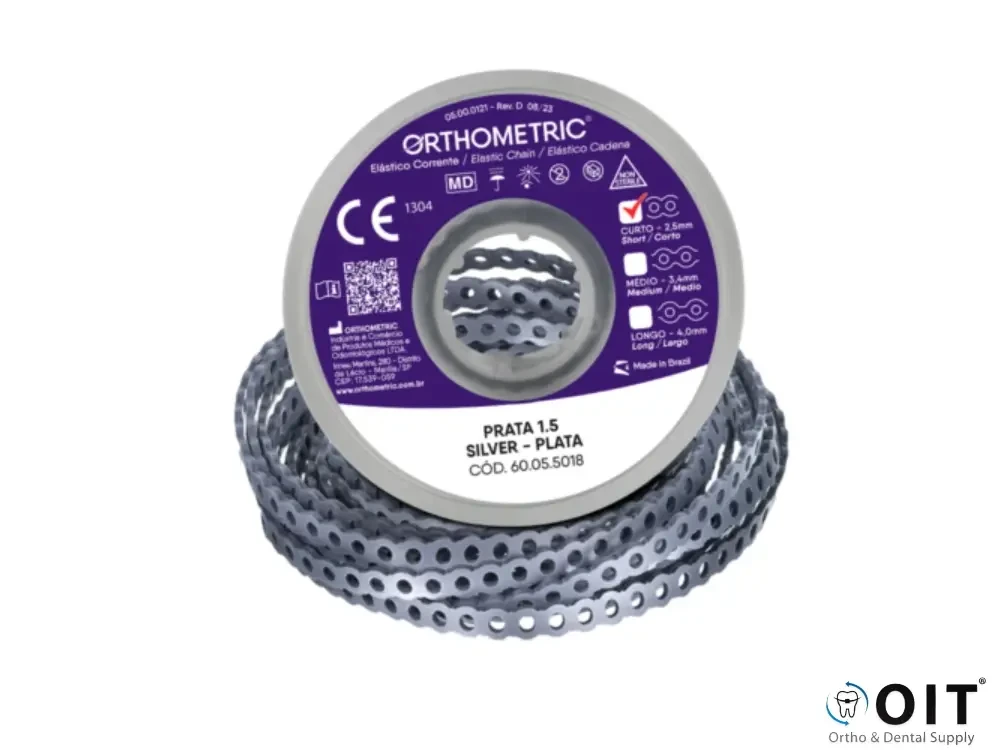 Elastomeric Chain Short Silver