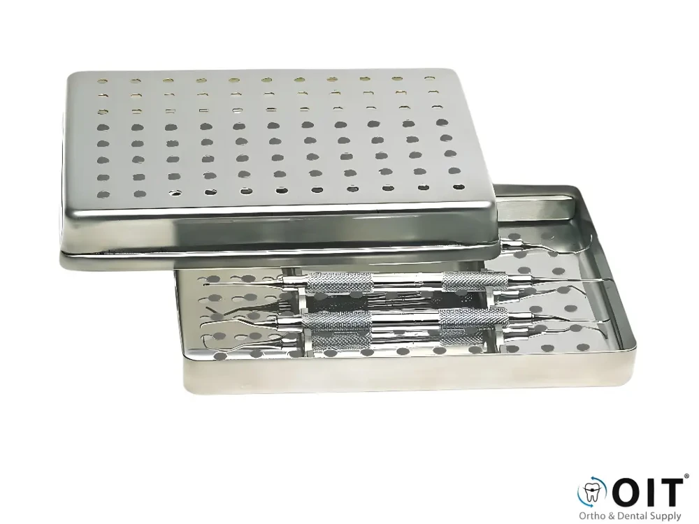 Nichrominox instrumenten tray perforeerd