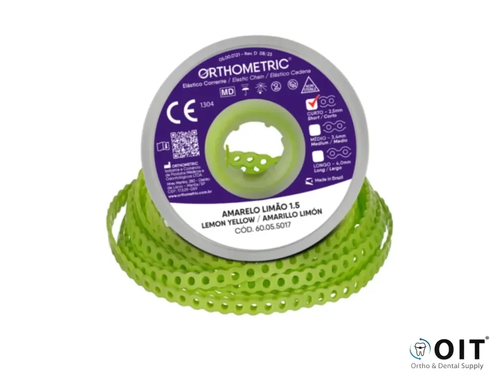 Elastomeric Chain Short Lemon Yellow