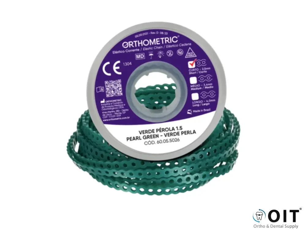 Elastomeric Chain Short Pearl Green