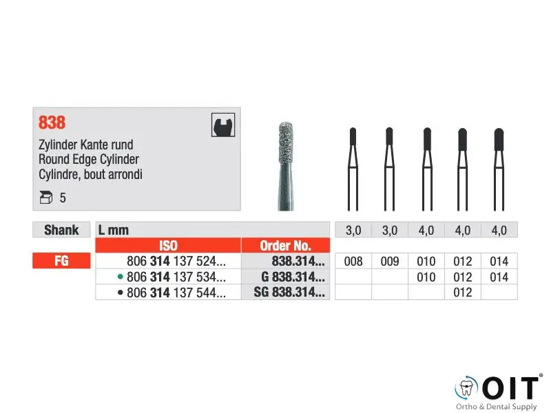 FG Diamant Boor Cylinder 838.009